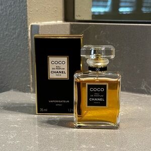CHANEL Coco Eau de Parfum in Black & Gold Box 1.2 oz / 35.5 ml (*90% is left)